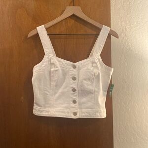 Denim Bustier Crop Top